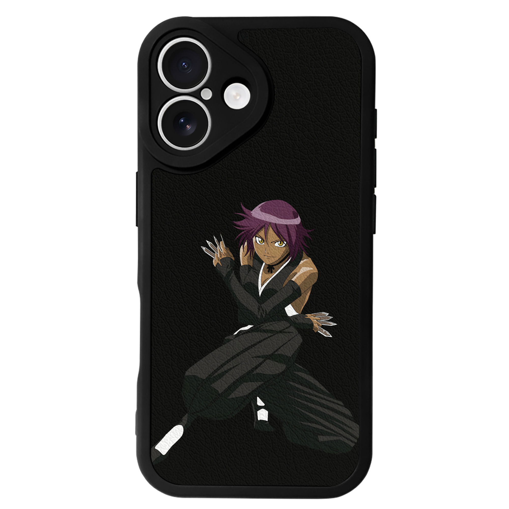 （画像用） ブリーチ 四楓院 夜一（しほういん よるいち） BLEACH Shihouin Yoruichi 【iPhone 16シリーズ対応】シリコンスマホケース（レザー調） 材質：シリコン